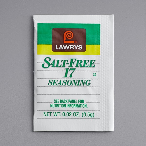 Lawry's Salt-Free 17 Seasoning Packet 0.5 Gram - 500/Case