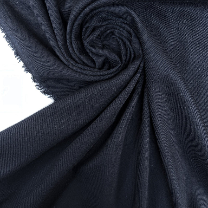 Blue Polyester Cotton Blend Twill