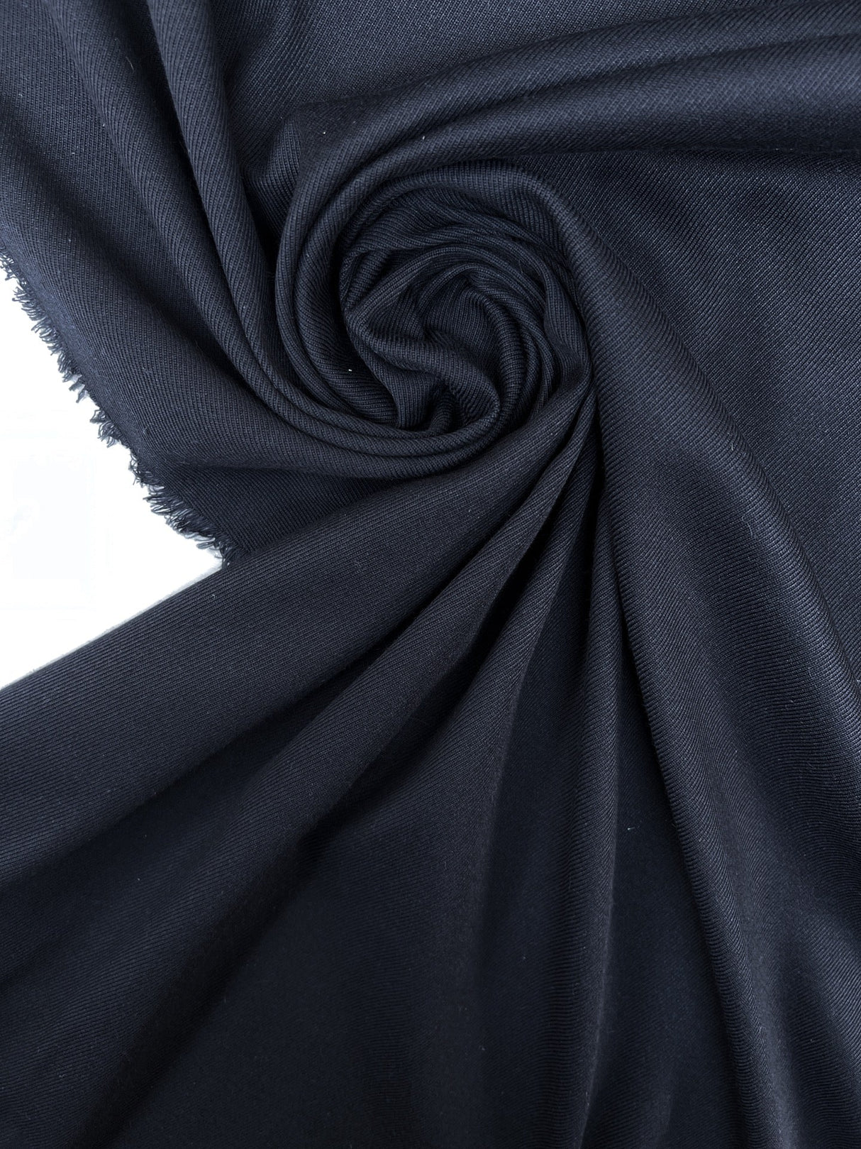 Blue Polyester Cotton Blend Twill