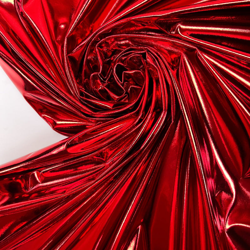 Red Polyamide Elastane Knitted Fabric