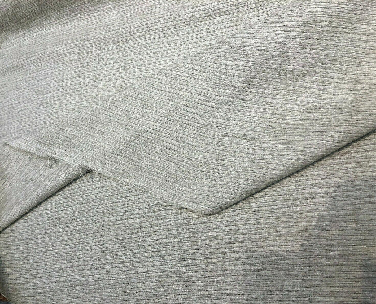 P Kaufmann Ocean Shore Sheer Natural Linen Look Polyester Fabric - Natural Linen Look, Sheer, 118" Width (1 Yard)