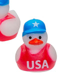 1/2" Micro Patriotic Red, White and Blue Rubber Ducks 24 Pieces