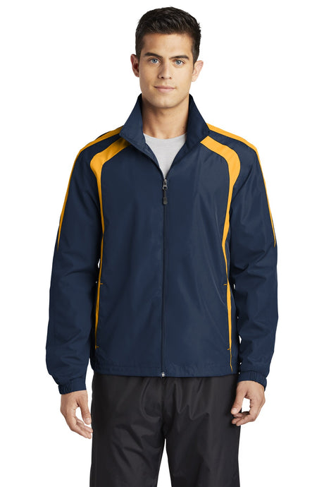 Sport-Tek Men's Colorblock Raglan Jacket popular choice for Man With a stylish and comfortable jacket suitable for various outdoor activities and casual wear