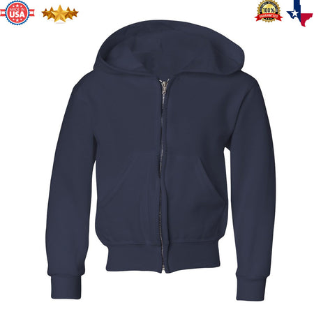 JERZEES® NuBlend Youth Full Zip Hooded Sweatshirt