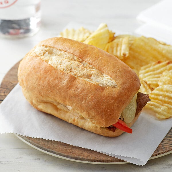 Amoroso's Philadelphia Hearth-Baked Sliced Club Roll 2.1 oz. - 80/Case