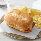 Amoroso's Philadelphia Hearth-Baked Sliced Club Roll 2.1 oz. - 80/Case