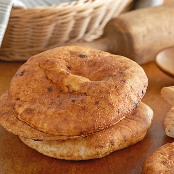 Father Sam's Bakery 6" White Pita Pocket Bread - 60/Case