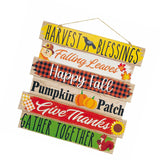 11.5 Inch Harvest Blessings Fall Greetings Wood Wall Sign Autumn Decor