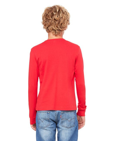 BELLA + CANVAS Youth Jersey Long Sleeve T-shirt in Heather Deep Teal