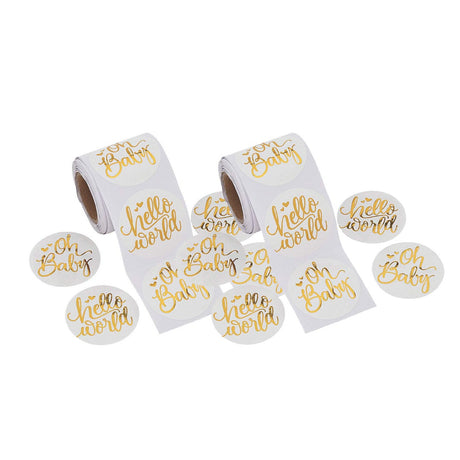 1 1/2"Bulk 100 Pc Baby Shower Sticker Roll