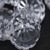 12 Pieces Clear Crystal Cut Buttons Small 5/8 Inch