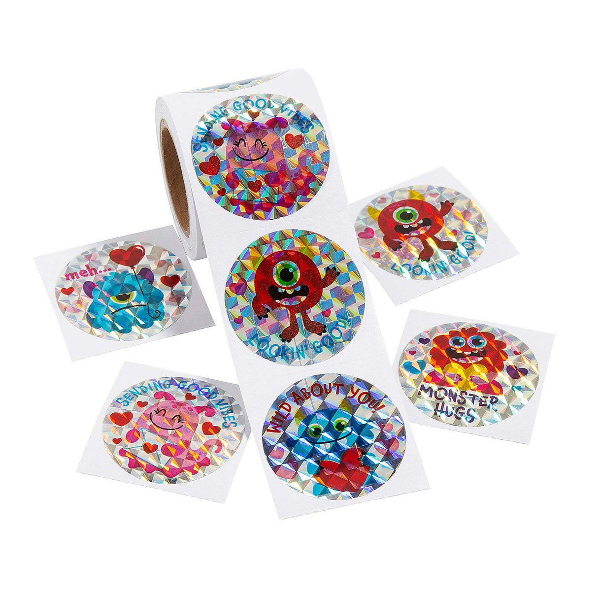 Prism Valentine Monster Sticker Roll 100 Pc
