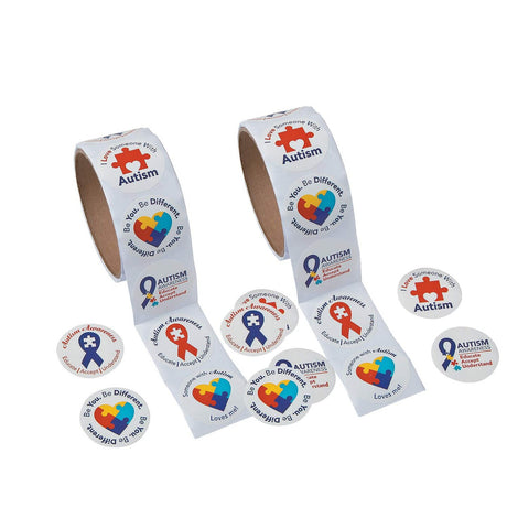 Bulk 100 Pieces Autism Awareness Sticker Roll