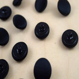 1 Dozen Satin Covered Buttons 10mm Black Shank Buttons for Tuxedo