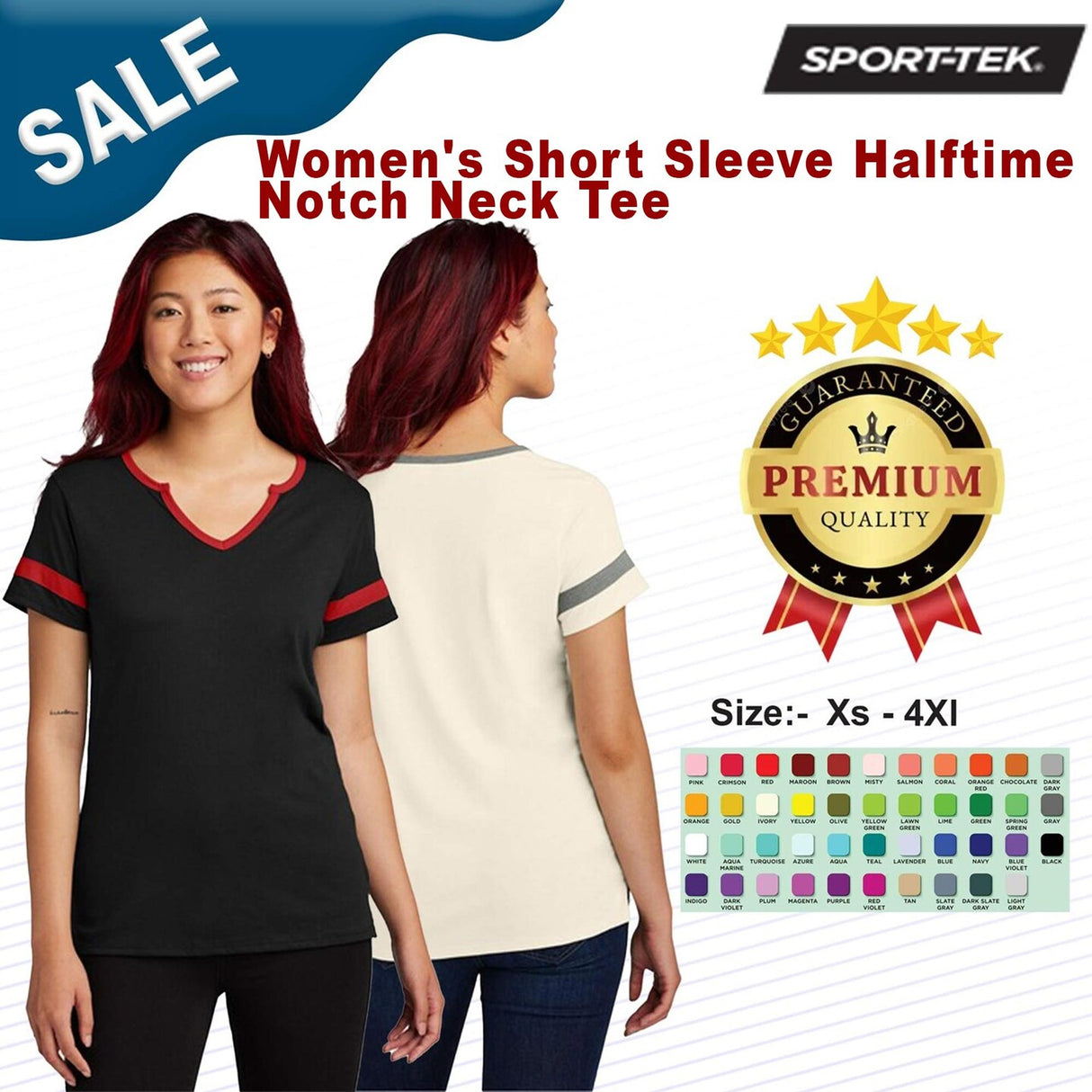 Sport-Tek® Women's Short Sleeve Halftime Notch Neck Tee