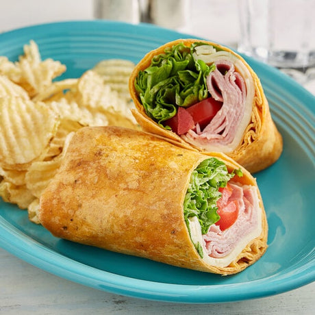 Father Sam's Bakery 12" Vegan Jalapeno Cheddar Cheese Tortillas - 72/Case