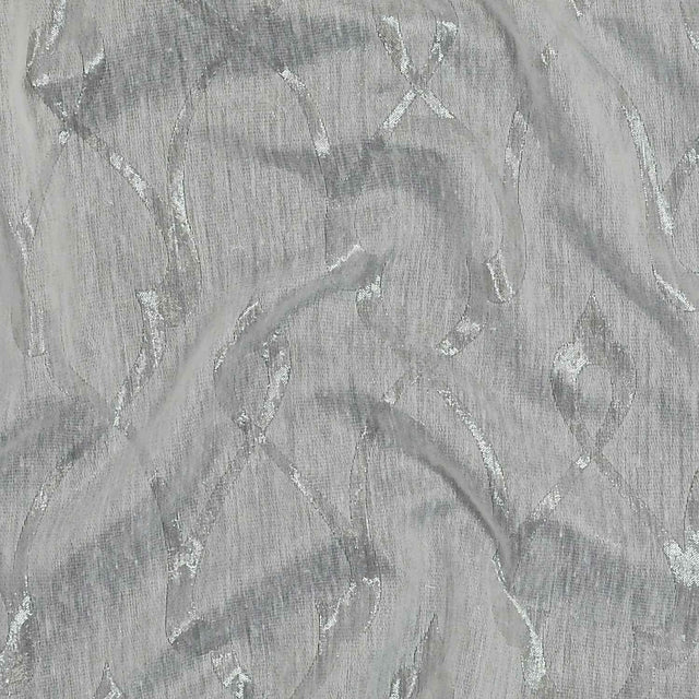 P Kaufmann NFP Palac Brocade Sheer Woven Polyester Fabric - Winter White, 118" Width, 15.70" H 15.70" V Repeat (1 Yard)