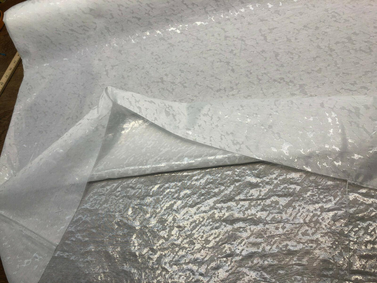 P Kaufmann NFP Embark Polyester Sheer Woven Fabric - Winter White, 118" Width (1 Yard)