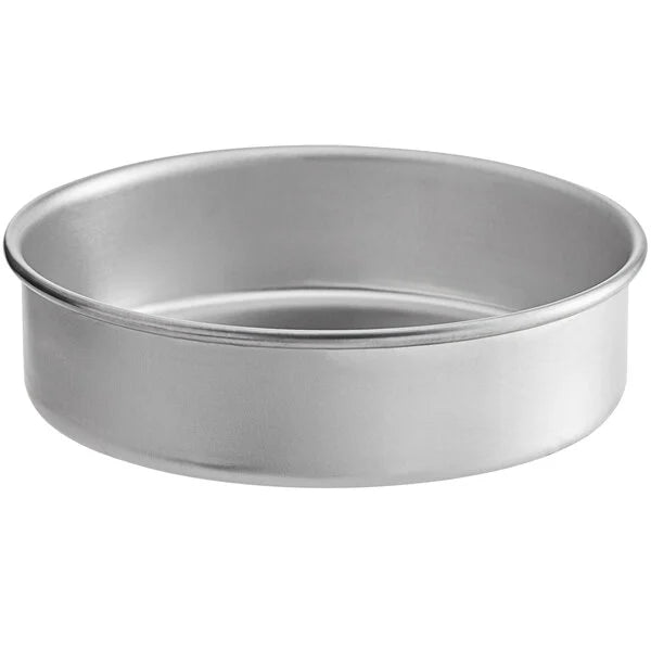 Round Straight-Sided Aluminum Cake Pans - 3" high - Choose Diameter from 3" to 16"