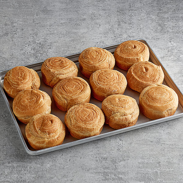 Upper Crust All Butter Round Unsliced Croissant Bun 2.75 oz. - 60/Case