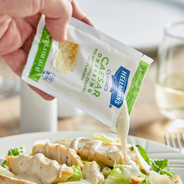 Hellmann's 1.5 oz. Creamy Caesar Dressing Packet - 102/Case