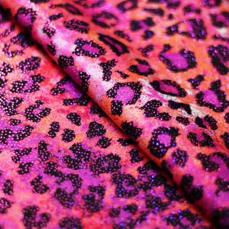 Jungle Fever Nylon Spandex Fabric - Multi-Color Leopard Print, 58/60" Width (1 Yard)