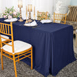 Rectangular Scuba Fitted Table Cover 8 Ft Navy Blue