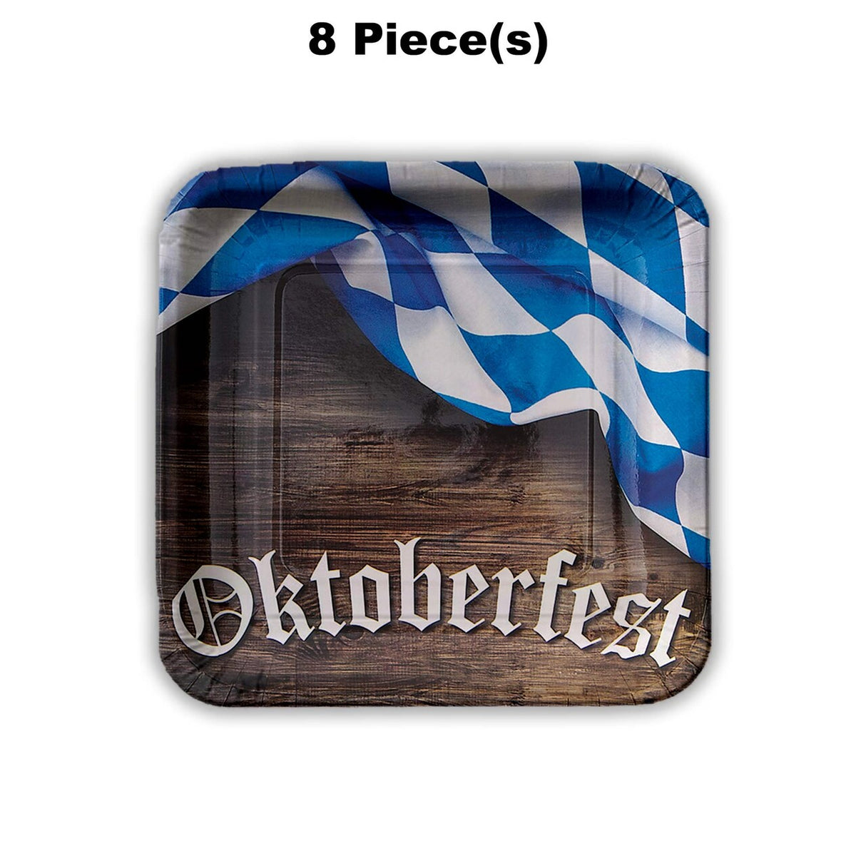 8 Ct. Oktoberfest Square Paper Dessert Plates 7"