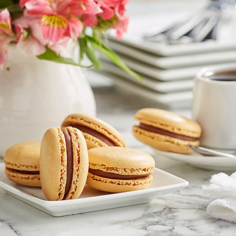 White Toque French Caramel Macarons - 105/Case