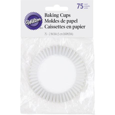 Wilton Standard White Baking Cup, 2" Dia. -Pack of 75