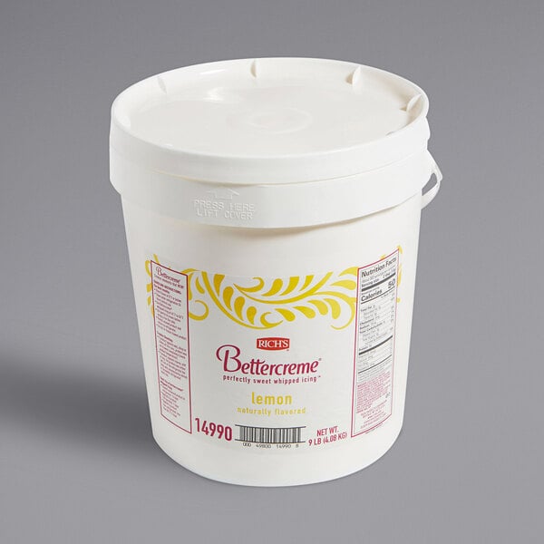 Rich's Bettercreme Lemon Whipped Icing - 9 lb. Pail