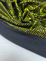 Lurex Polyester Blend Knitted Fabric Golden Green