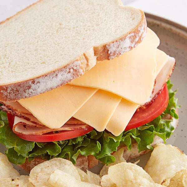 Great Lakes Cheese 5 lb. Yellow American Cheese Block - 6/Case