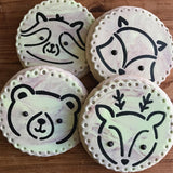 Designer Stencils C1019 Large Baby Woodland Animals Cookie Stencil Set
