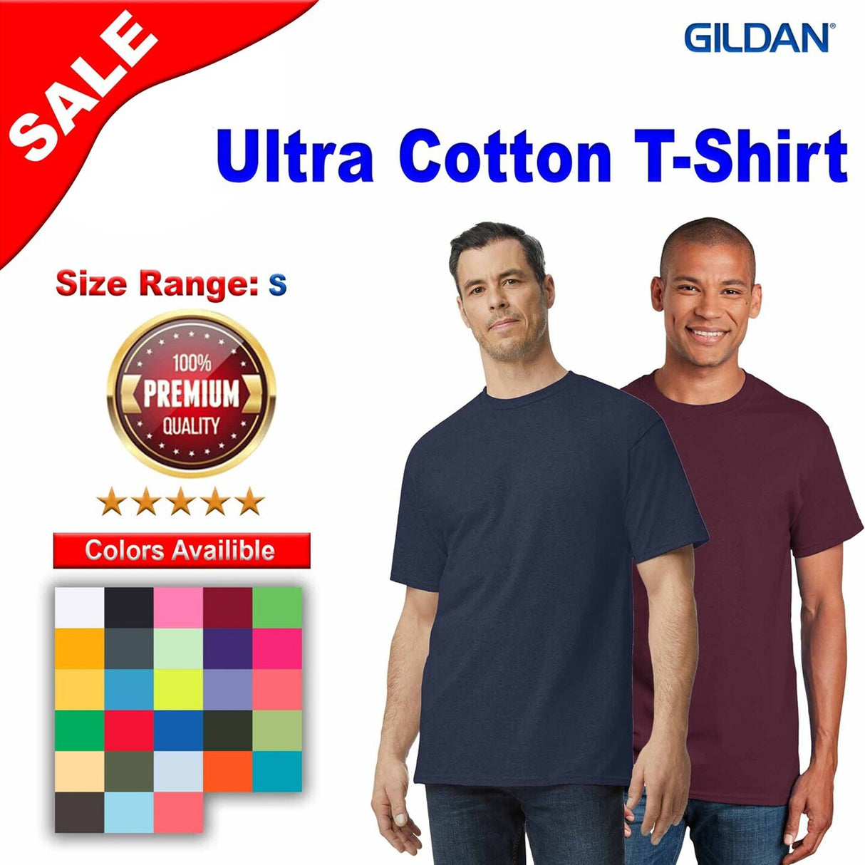 Gildan® Ultra Cotton Crewneck Short Sleeve T-Shirt