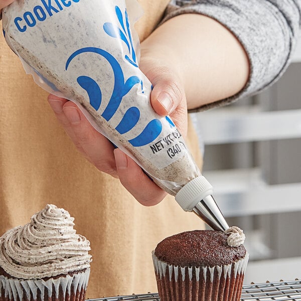 Rich's Bettercreme 12 oz. Cookies 'N Creme Oreo Whipped Icing Bag - 12/Case