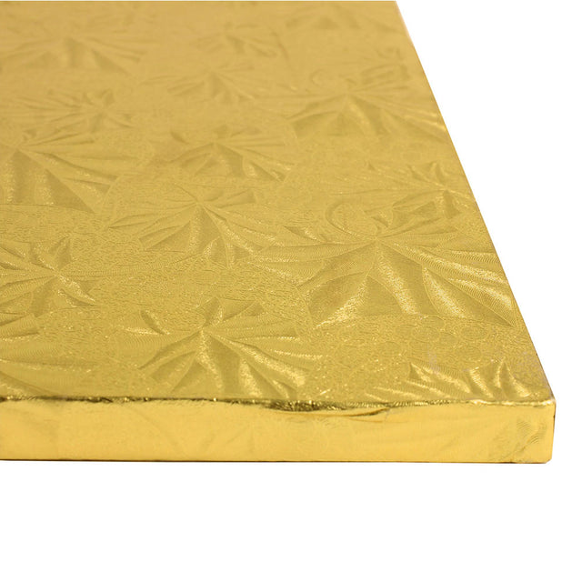 Square Gold Foil Cake Board, 24" x 1/2" Thick, Pack of 6