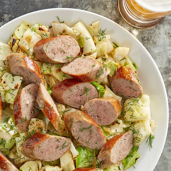 Warrington Farm Meats 7" 3/1 Kielbasa Sausage Links 1 lb. - 10/Case