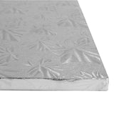 Square Silver Foil Cake Board, 8" x 1/2" Thick, Pack of 6