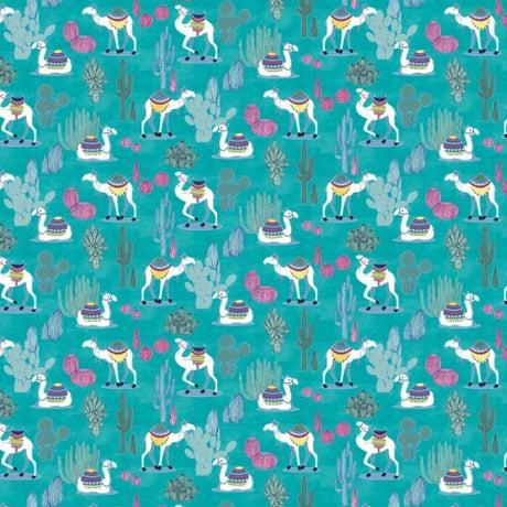 Printed Spandex Happy Camel Conversational Dye