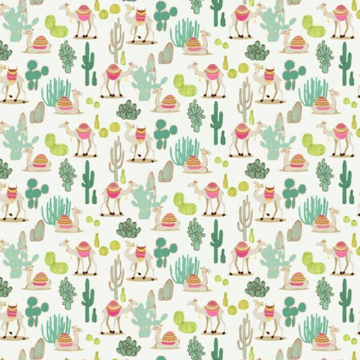 Printed Spandex Happy Camel Conversational Dye