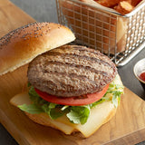 Warrington Farm Meats 4 oz. Frozen Ground Chuck, Short Rib, and Brisket Blend Burger Patty - 40/Case