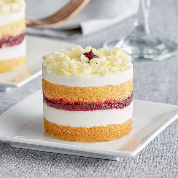 David's Cookies Annie's Individual Raspberry Lemon Drop Cake 5.25 oz. - 24/Case