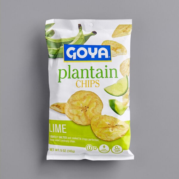 Goya 5 oz. Lime Plantain Chips - 12/Case