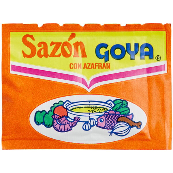 Goya Sazon with Saffron Seasoning Packets 3.52 oz. - 20/Box