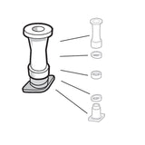 Hobart Equivalent Shaft Assembly (without Blades) for HCM300/450 Cutter Mixers