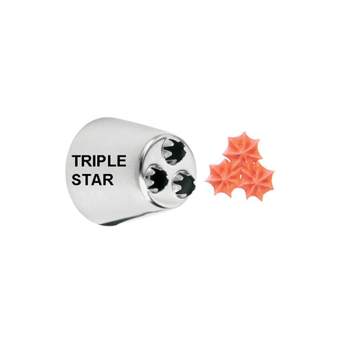Ateco Triple Open Star Pastry Tube # 2010