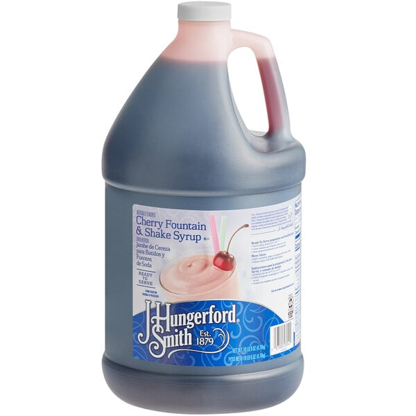 J. Hungerford Smith Cherry Fountain & Milkshake Syrup 1 Gallon - 4/Case