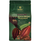 Cacao Barry Purete Extra-Bitter Guayaquil Dark Chocolate Pistoles 11 lb.