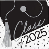 Creative Converting School Spirit White Class of 2025 Paper Beverage Napkins - 108 Count